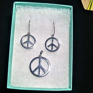 925 silver Peace sign jewelry